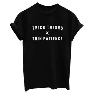 EllaB Tops - "Thick Thighs, Thin Patience" Unisex T-Shirt EllaB Tops - "Thick Thighs, Thin Patience" Unisex T-Shirt